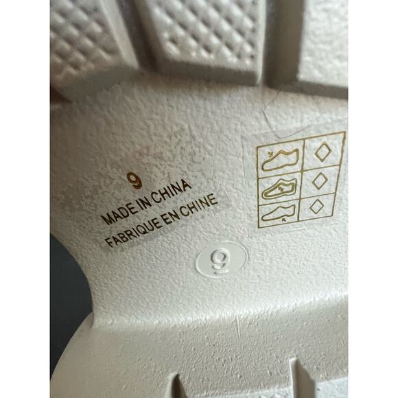 NWT Jeffrey Campbell Cream Pleu Platform Lug Sole Pull On Rain Chelsea Boots 9 - Picture 11 of 11